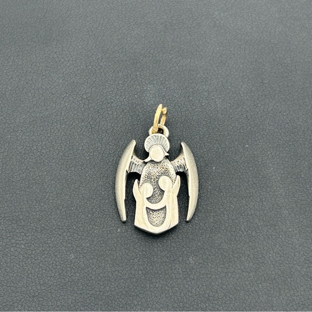 Retired James Avery Two-Tone Guardian Angel Pendant